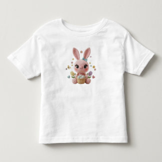 Süßer Osterhase im Häkelstil, Pastell-Frühlingskun Kleinkind T-shirt