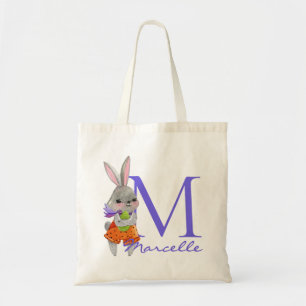 Süßer Osterhase-Junge Initialen und Name-Tragetasc Tragetasche