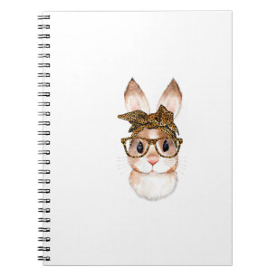 Süßer Osterhase Mama Ostern Leopard Jahr des Hasen Notizblock