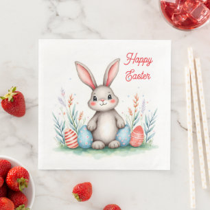 Süßer Osterhase und Eier Beliebte Sammlung Serviette