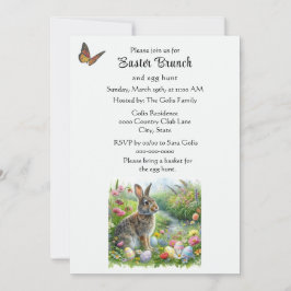 Süßer Osterhase und Ostereiersuche-Feiertag Einladung
