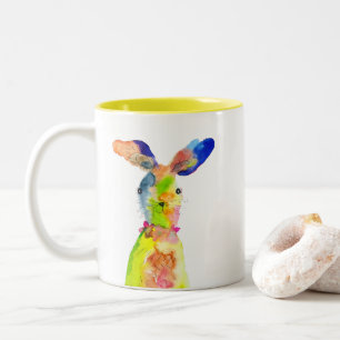 Süßer Osterhase Zweifarbige Tasse