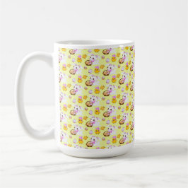 SÜßER OSTERKORB HASE KANINCHEN UND KÜKEN KAFFEETASSE