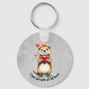 Süßer Otter ich liebe DICH mit meinem ganzen Herze Schlüsselanhänger