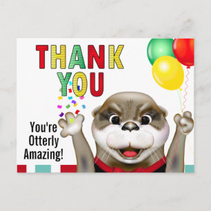 Süßer Otter im Smoking Danke Postkarte