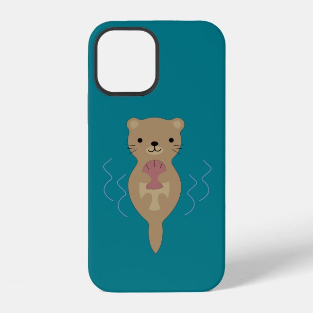 Süßer Otter iPhone 12 Hülle (Rückseite)
