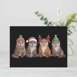 Süßer Otter Weihnachten Lustige Weihnachtslichter 