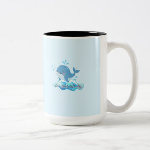Süßer Ozean-Wal-Becher Zweifarbige Tasse