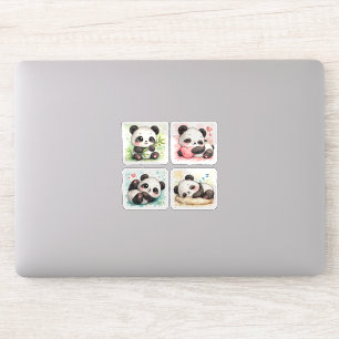 Süßer Panda Ausschnitt Vinyl Aufkleber Maßanfertig