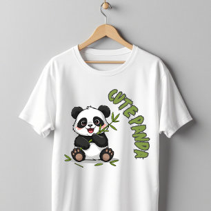 Süßer Panda Bambus Kawaii Tier T-Shirt