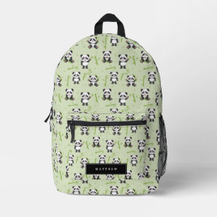 Süßer Panda-Bär-Bambus-Kawaii-Tiermuster Bedruckter Rucksack