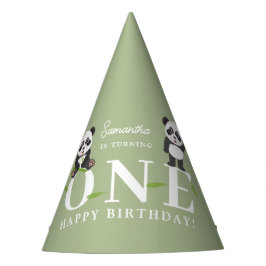 Süßer Panda-Bär Kawaii Kinder Erster Geburtstag Partyhütchen
