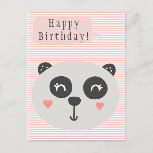 Süßer Panda Bär - Kindergeburtstag Postkarte