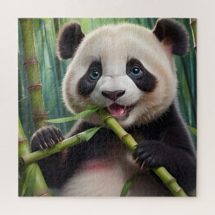Süßer Panda, der Bambus frisst