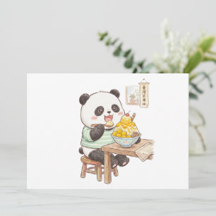 Süßer Panda, der taiwanesisches Mango-Shaved-Ice-F Einladung