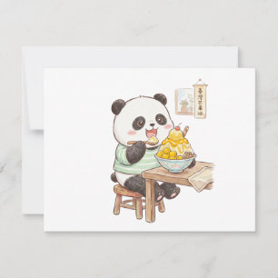 Süßer Panda, der taiwanesisches Mango-Shaved-Ice-F RSVP Karte