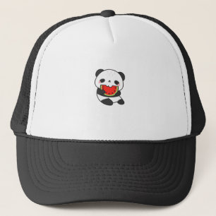 Süßer Panda, der Wassermelone isst, Cartoon-Hat Truckerkappe
