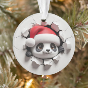 Süßer Panda-Doppel-Holiday-Schmuck Ornament