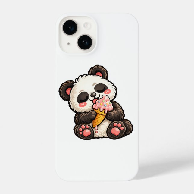 Süßer Panda-Eiscreme iPhone 14 Hülle (Rückseite)