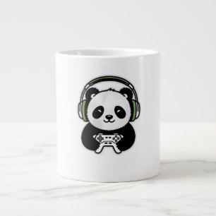 Süßer Panda-Gamer - Kawaii-Gaming-Panda mit Kopfhö Jumbo-Tasse