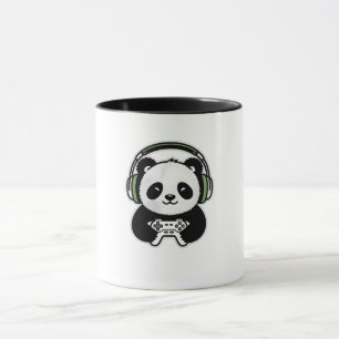 Süßer Panda-Gamer - Kawaii-Gaming-Panda mit Kopfhö Tasse
