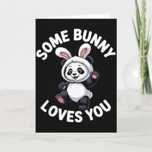 Süßer Panda-Hase Ostern Some Bunny Loves You Karte
