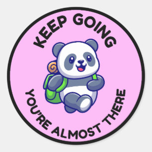 Süßer Panda-Inspirationsaufkleber Runder Aufkleber