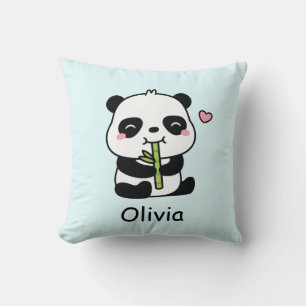 Süßer Panda kaut Bambus, Babyzimmer Dekoration Kissen