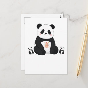 Süßer Panda-Koch in der Küche, Tierliebhaber Postkarte