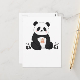 Süßer Panda-Koch in der Küche, Tierliebhaber Postkarte