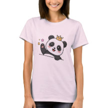Süßer Panda-König-Cartoon – Kawaii-Krone-Panda-Pee