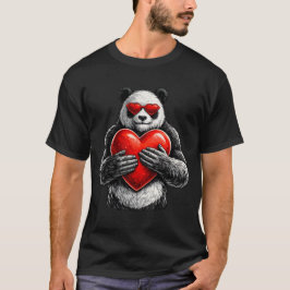 Süßer Panda mit Herz-Liebesdesign T-Shirt