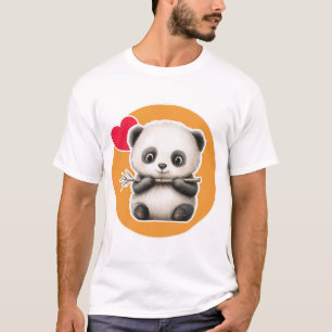 Süßer Panda mit seinem Bambusstock T-Shirt