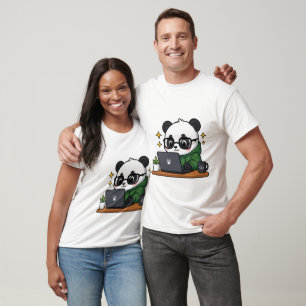 Süßer Panda-Programmierer Coding Laptop Kawaii C T-Shirt