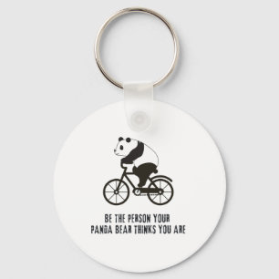 Süßer Panda Radfahrer Fahrrad Straßenfahrrad Mount Schlüsselanhänger