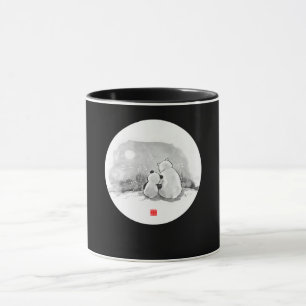Süßer Panda und Eisbär Tierliebhaber Tasse