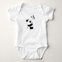 Süßer Panda und Schmetterling Baby-Body