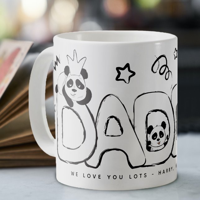Süßer Panda-VATI Personalisiertes Geschenk Kaffeetasse (Cute Panda Daddy Coffee Mug)