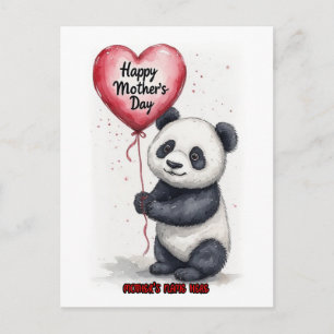 Süßer Panda wünscht Ihnen einen schönen Muttertag  Feiertagspostkarte