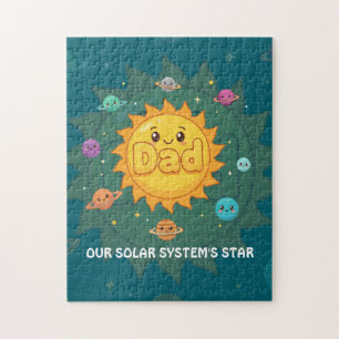 Süßer Papa Sonnensystem Stern Weltraum Cartoon