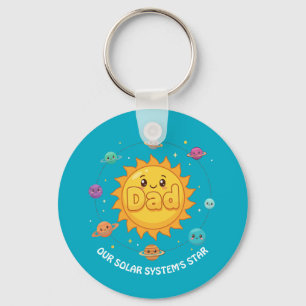 Süßer Papa Sonnensystem Stern Weltraum Cartoon Schlüsselanhänger