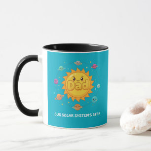 Süßer Papa Sonnensystem Stern Weltraum Cartoon Tasse