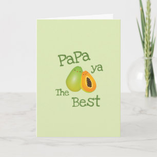 Süßer Papa Ya The Best lustiger Obst-Wortwitz für  Karte