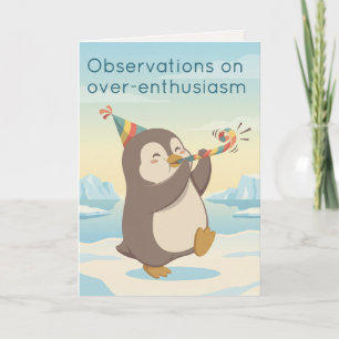 Süßer Party Pinguin Trockener Humor Geburtstagsg Karte