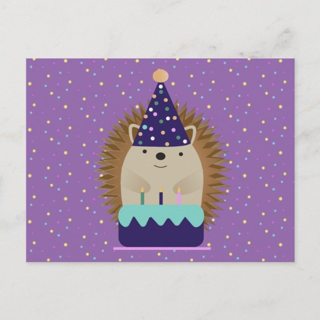 Süßer Partyigel Postkarte (Vorderseite)