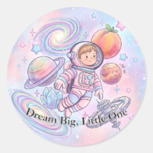Süßer Pastell-Kleiner-Astronaut-Aufkleber - Träume