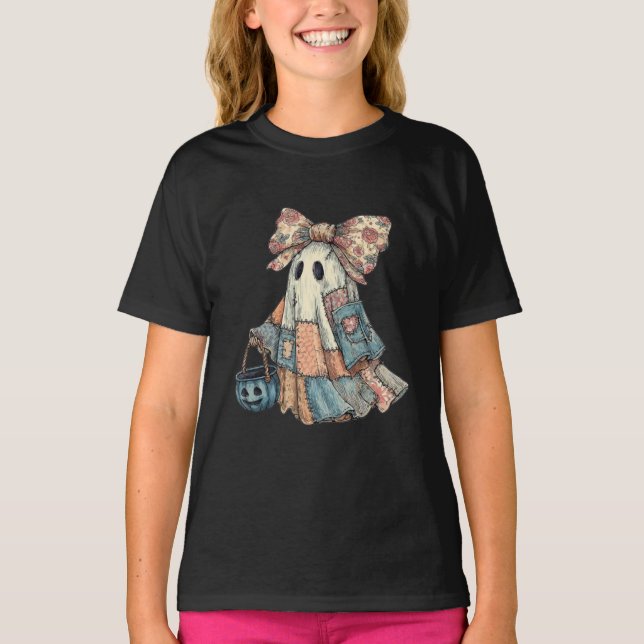 Süßer Patchwork-Geist T-Shirt (Vorderseite)