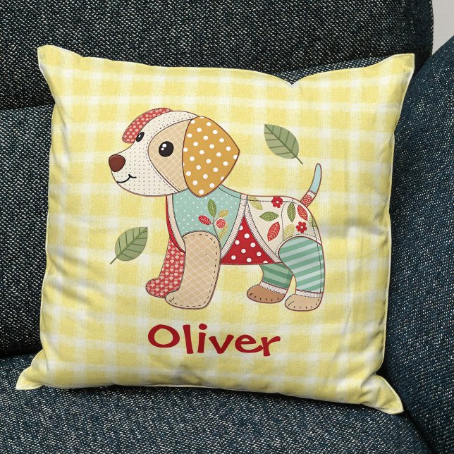 Süßer Patchwork-Welpe Kissen (Von Creator hochgeladen)