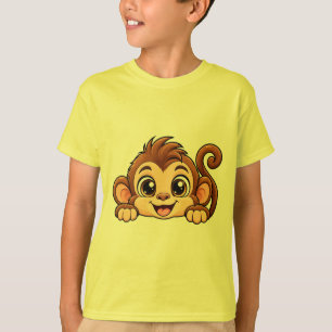 Süßer Peekaboo-Affe T-Shirt