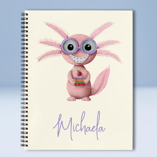 Süßer personalisierter Axolotl Notizbuch